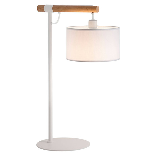 Bordslampa Romeo med textilskärm, vit