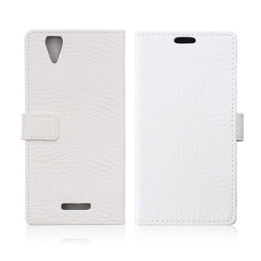Acer Liquid Z630 läderfodral med krokodilskinn textur - Vit