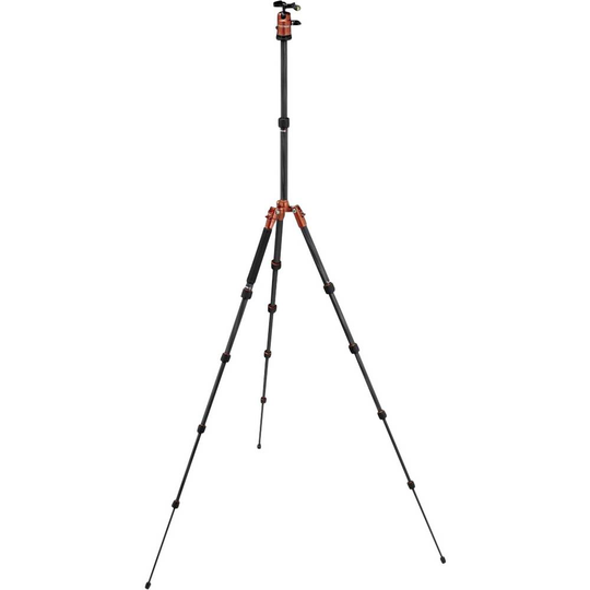Rollei Enbensstativ Arbetshöjd=34 - 142 cm Svart, Orange Vattenpass