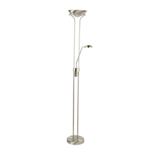 LED-uplight-golvlampa Mother & Child, silver