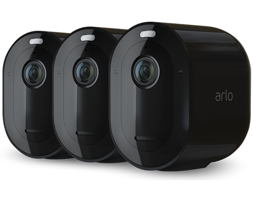 Arlo Pro 4 Trådlös Säkerhetskamera Svart 3-pack