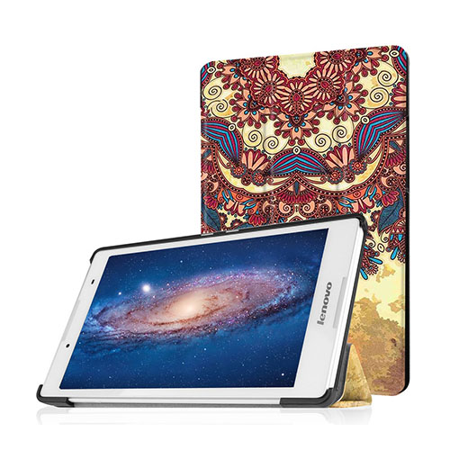 Holberg Tri-Fold Läderfodral för Lenovo Tab 2 A8-50 - Retro Blomma