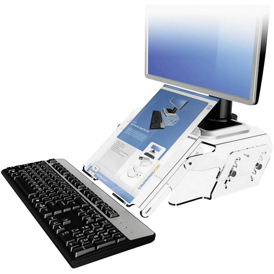 Dataflex LCD Monitorständer HV 570 Monitorupphöjning Höjdintervall: 10 till 16 cm Transparent