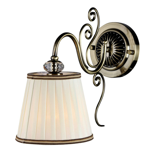 Vägglampa Vintage med textilskärm