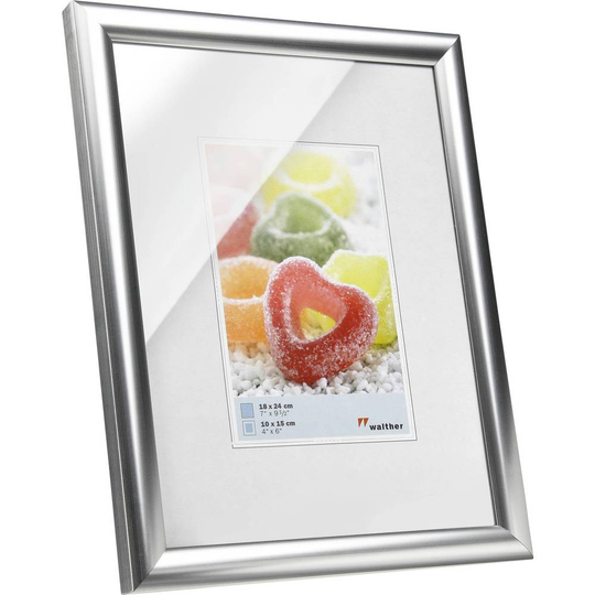 walther+ design KP824S Växelram akryl Pappersformat: 18 x 24 cm Silver