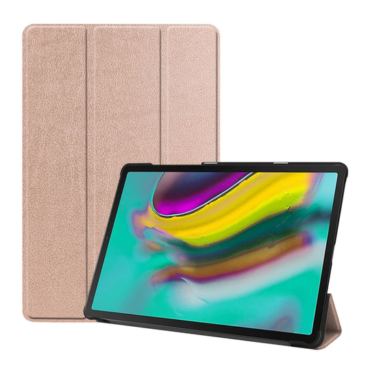 Samsung Galaxy Tab S5e vikfodral i konstläder - Ljusrosa