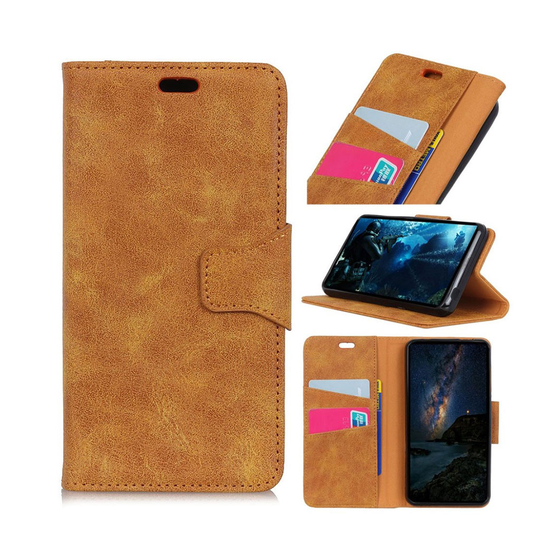 Asus ZenFone Max (M2) plånboksfodral i läder med vintagestil - brun