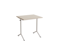 Bord Atlas 1130, 700x600 mm, hvidpigmenteret eg, gråt stativ