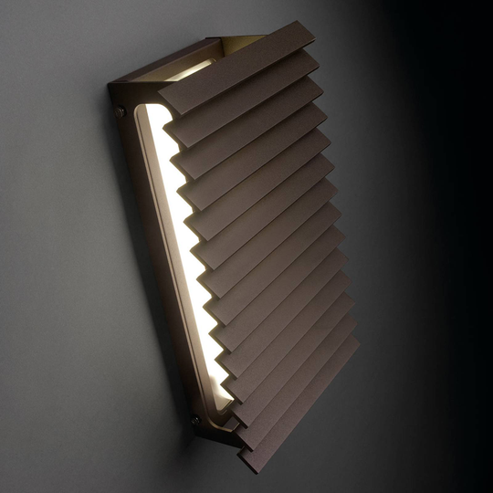 Bover Lineana V - LED-utomhusvägglampa grafitbrun