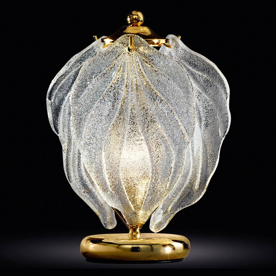 Glasbordslampa Foglie av Murano-glas