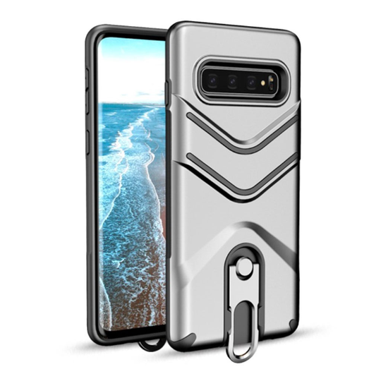 Samsung Galaxy S10 Plus Matt hybridfodral - Silver