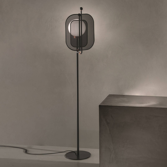 Golvlampa Papilio STL1 av Muranoglas, svart