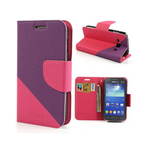 Blixen (Lila / Rosa) Samsung Galaxy Ace 3 Flip-Fodral