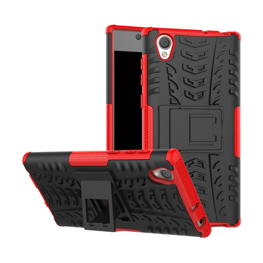 Sony Xperia L1 Hybird skal med unik kickstand funktion - Röd