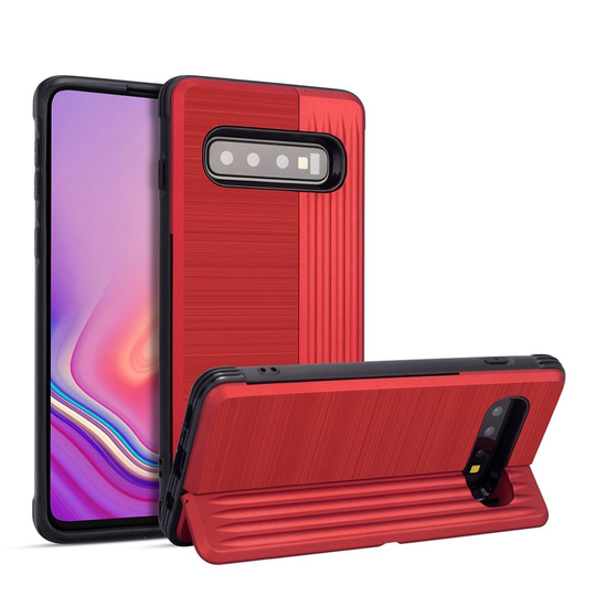 Samsung Galaxy S10 Plus Dubbel hybridfodral - Röd