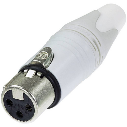 Neutrik NC3FXX-WT XLR-kontakter Hona rak Antal poler: 3 Vit 1 st