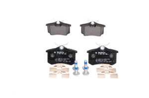 Bromsbeläggsats, Bakaxel, AUDI,CITROËN,DS,FORD,PEUGEOT,SEAT,SKODA,VW, 1001096, 1027640, 1027650, 1345340, 16 086 815 80, 16 231 805 80,