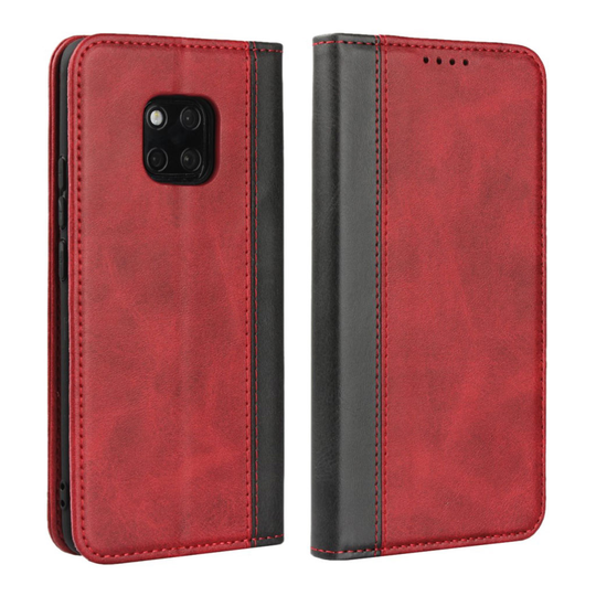 Huawei Mate 20 Pro två-färgat konstläderfodral - Röd