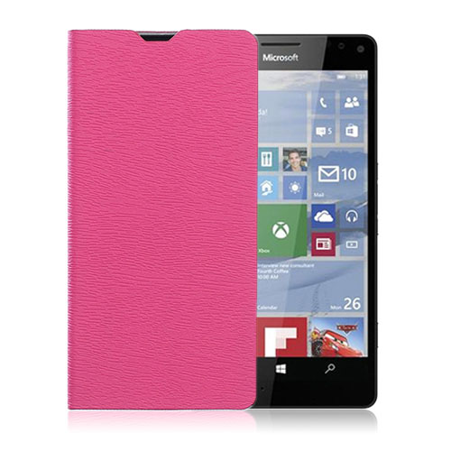 Amdrup Microsoft Lumia 950 Leather Case With Stand - Varm Rosa