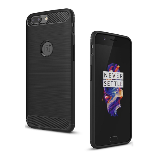 OnePlus 5 Kolfiber designat skal - Svart