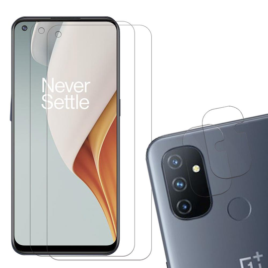 OnePlus Nord N100 [4-PACK] 2 X Linsskydd Glas + 2 X Härdat Glas