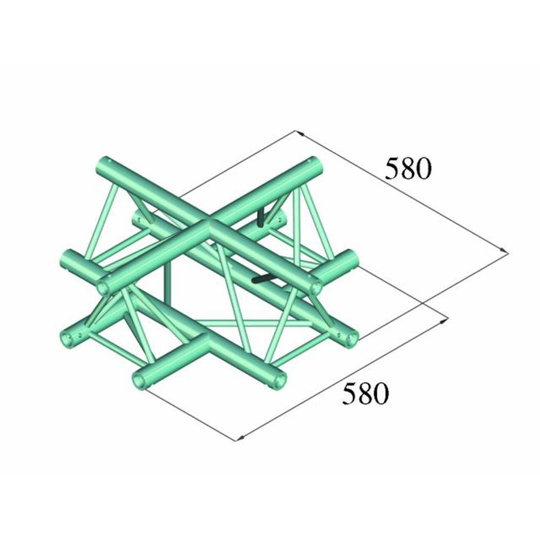 Alutruss DECOLOCK DQ3-PAC41 3-punkts travers Korsstycke 90 °