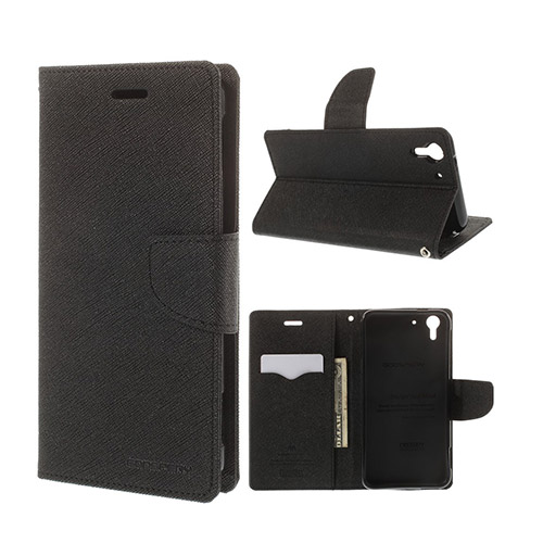 Mercury HTC Desire Eye Läder Flip Fodral - Svart