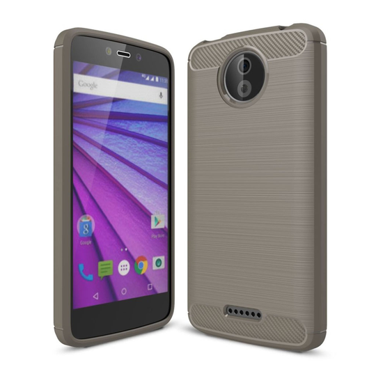 Motorola Moto C Karbon fiber designat skal - Grå