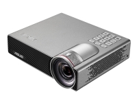ASUS P3E - DLP-projektor - RGB LED - 3D - 800 lumen - WXGA (1280 x 800) - 16:10 - objektiv med ultrakort kastavstånd - silver
