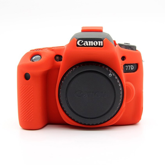 Canon EOS 77D mjukt skyddande kameraskal i silikon kamerahus - Röd