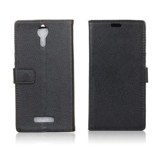 Acer Liquid Zest Plus lychee fiber läderfodral - Svart