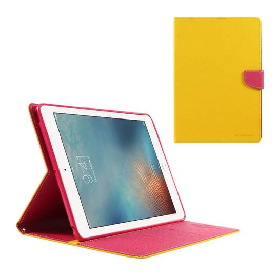 MERCURY iPad (2017) Läder fodral med plånbok - Gul