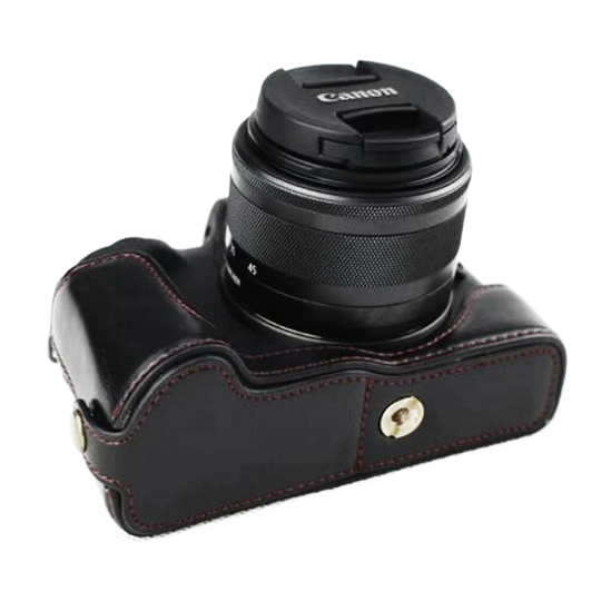 Canon EOS M50 kameraskydd nederdel konstläder flanell - Svart