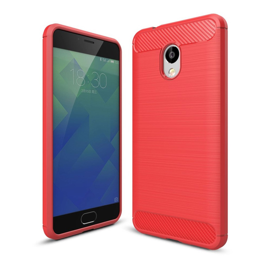 Meizu M5s Skal med unik karbon fiber design - Röd