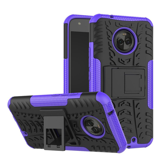 Motorola Moto X4 Hybird skal med kickstand - Lila