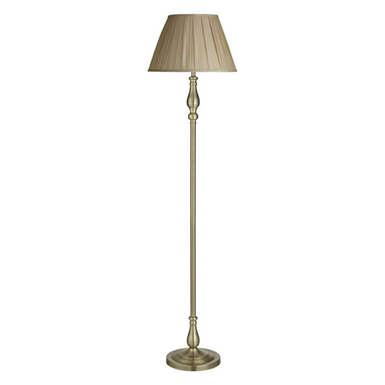Golvlampa Flemish med veckad skärm