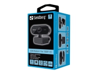 Sandberg USB Webcam Flex - Webbkamera - färg - 2 MP - 1920 x 1080 - 1080p - fast lins - ljud - USB 2.0