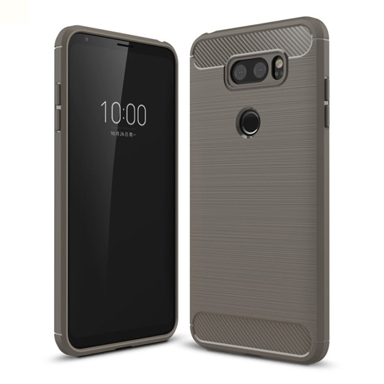 LG V30 Karbon fiber designat skal - Grå