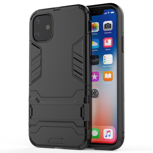 Skal med Kickstand Stativ för iPhone 11 - Svart