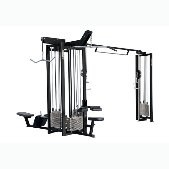 Gymleco Fyrstation Med Kryssdrag - Inklusive 5 St Draghandtag, Styrkemaskin Multi
