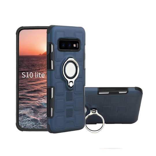 Samsung Galaxy S10e comboskal med geometriskt mönster - mörkblå