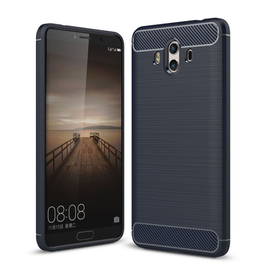 Huawei Mate 10 Slimmat karbonfiber skal - Blå