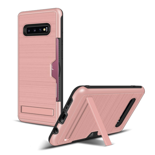 Samsung Galaxy S10 Plus skal med borstad yta - Roséguld