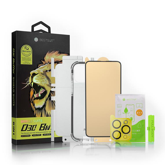 [6-Pack] iPhone 13 Pro Max Skal + Härdat Glas + Linskydd + Baksida skärmskydd
