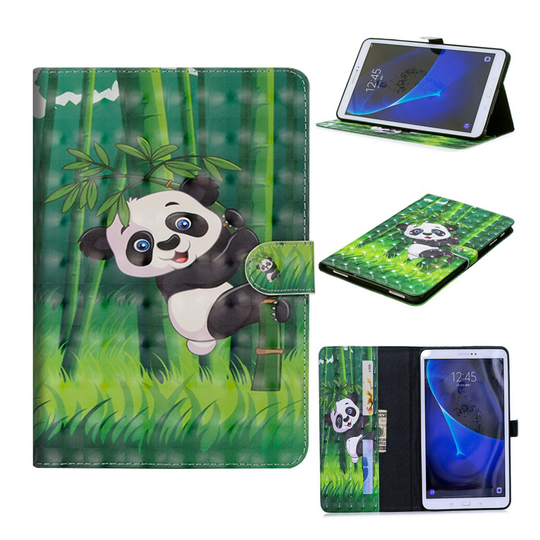 Samsung Galaxy Tab A 10.1 (2016) konstlädersfodral med fint motiv - Panda