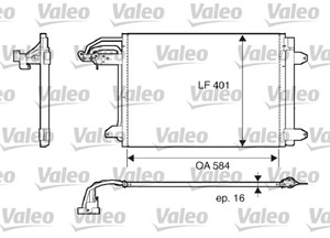 Kondensor, klimatanläggning, AUDI,SEAT,SKODA,VW, 1K0 820 411 AH, 1K0820411AC, 1K0820411AH, 1K0820411AK, 1K0820411B, 1K0820411D, 1K082041