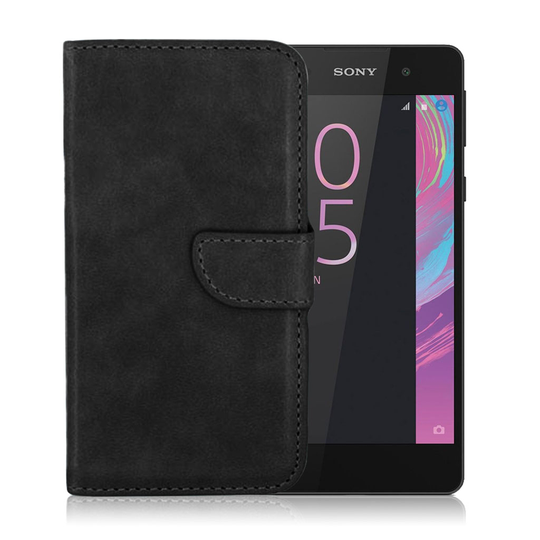 Sony Xperia E5 Case with Card Holder (Black)