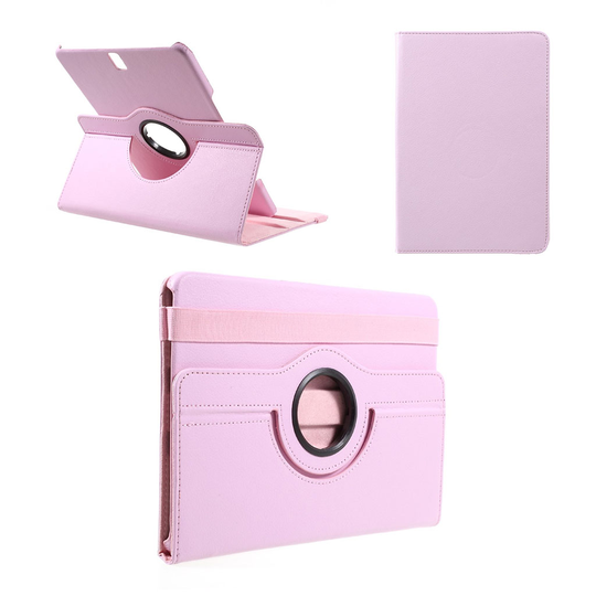 Samsung Galaxy Tab S3 läderfodral m. roterbart stativ - Rosa