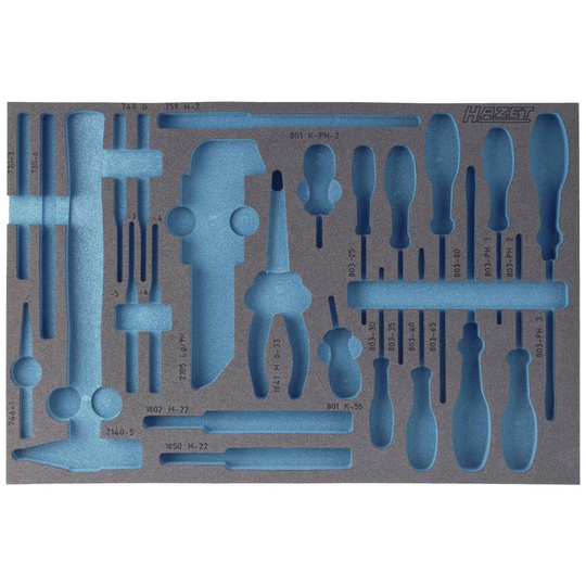Hazet 163-120L 163-120L Skumgummiinlägg (L x B) 519 mm x 342 mm