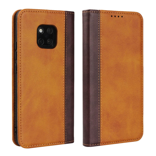 Huawei Mate 20 Pro två-färgat konstläderfodral - Brun